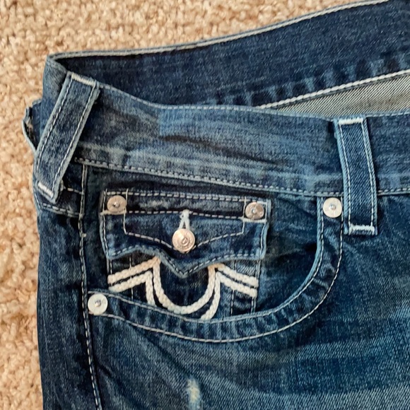 True Religion distressed straight leg jeans 38x34 - Picture 5 of 11